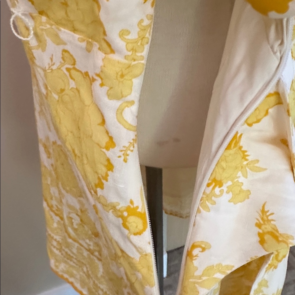 Alex Marie Yellow Floral Midi Shirt Dress with Tie Waist - Picture 12 of 12